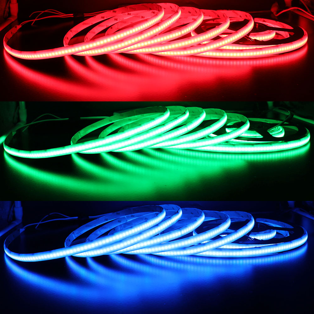 DC12V Newest WS2811 16.4Ft 1080LEDs Waterproof Dream Color Addressable RGB COB LED Strip Light DC12V Newest WS2811 16.4Ft 1080LEDs Waterproof Dream Color Addressable RGB COB LED Strip Light
